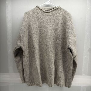 Vintage Y2K Structure Rolled Neck Fisherman Sweater Size XL Mens Wool Silk Blend